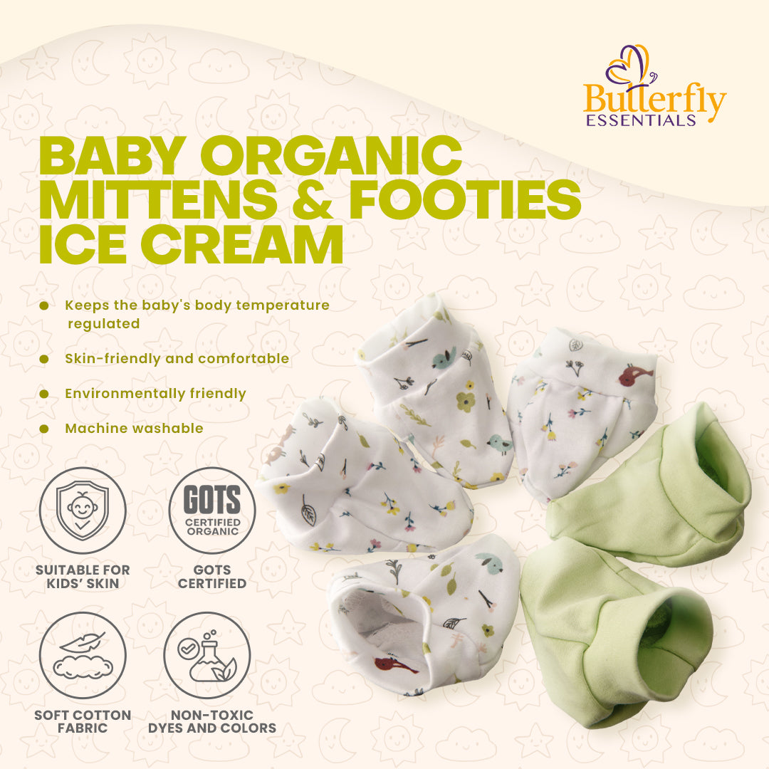 Baby Organic Mittens & Footies