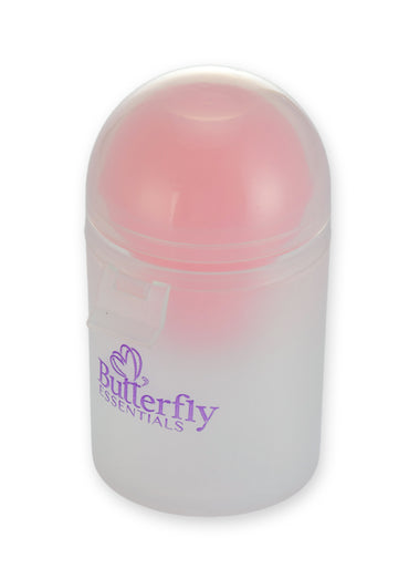 Nipple puller in a clear container with 'Butterfly Essentials' branding on a white background