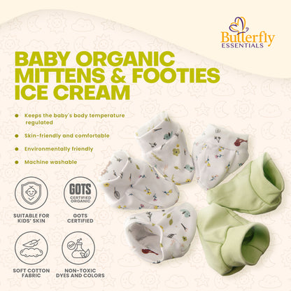 Baby Organic Mittens & Footies