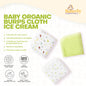 Butterfly Essentials baby organic burps cloth ice cream with product details on a light background