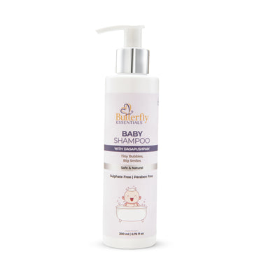 Butterfly Essentials Baby Shampoo bottle on a white background