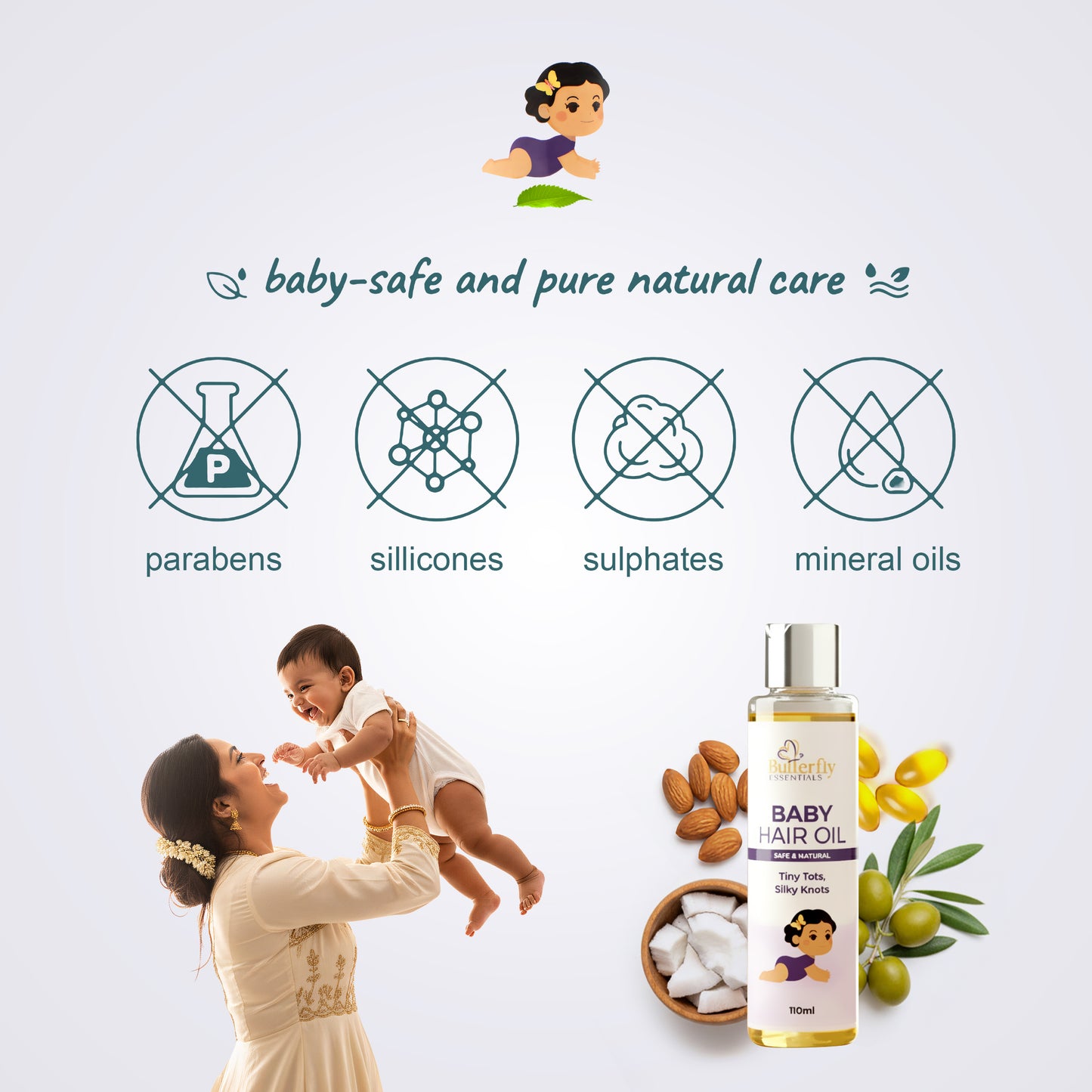 Baby Hair Oil for Nourishing and Softening Delicate Hair