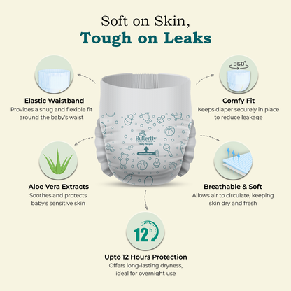 Baby Diapers – All-Day Dryness and Aloe Vera Care