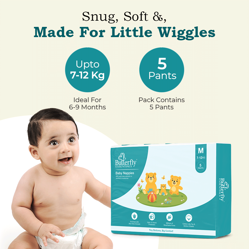 Baby Diapers – All-Day Dryness and Aloe Vera Care
