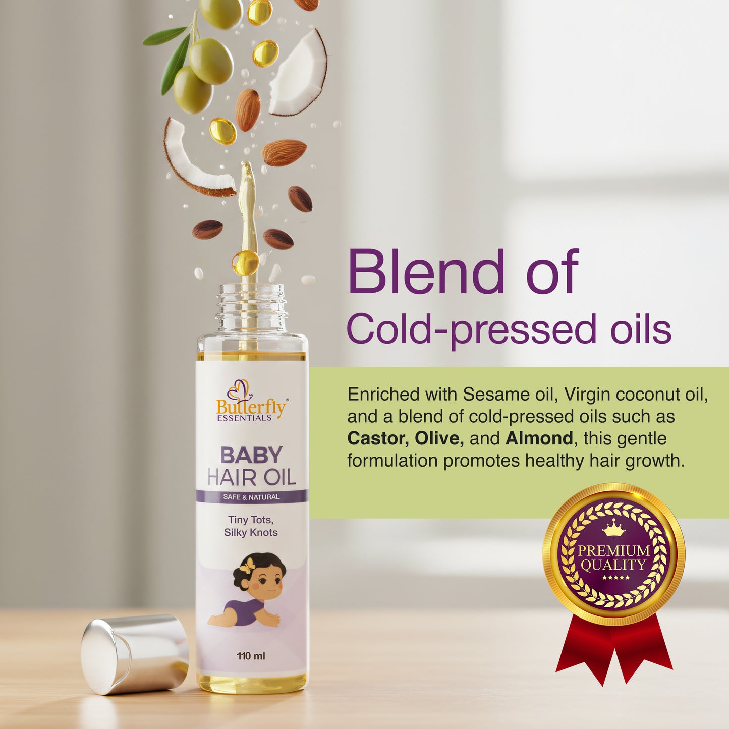 Baby Hair Oil for Nourishing and Softening Delicate Hair