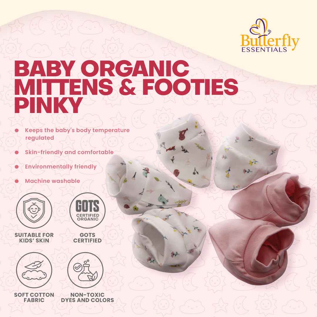 Baby Organic Mittens & Footies